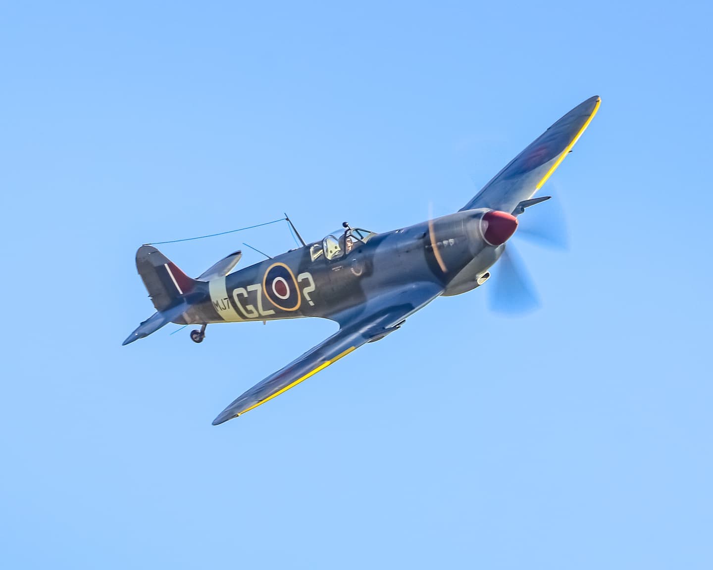 First shot for 2026, this evening 1944 RAF Spitfire Mk IX PL344 VH