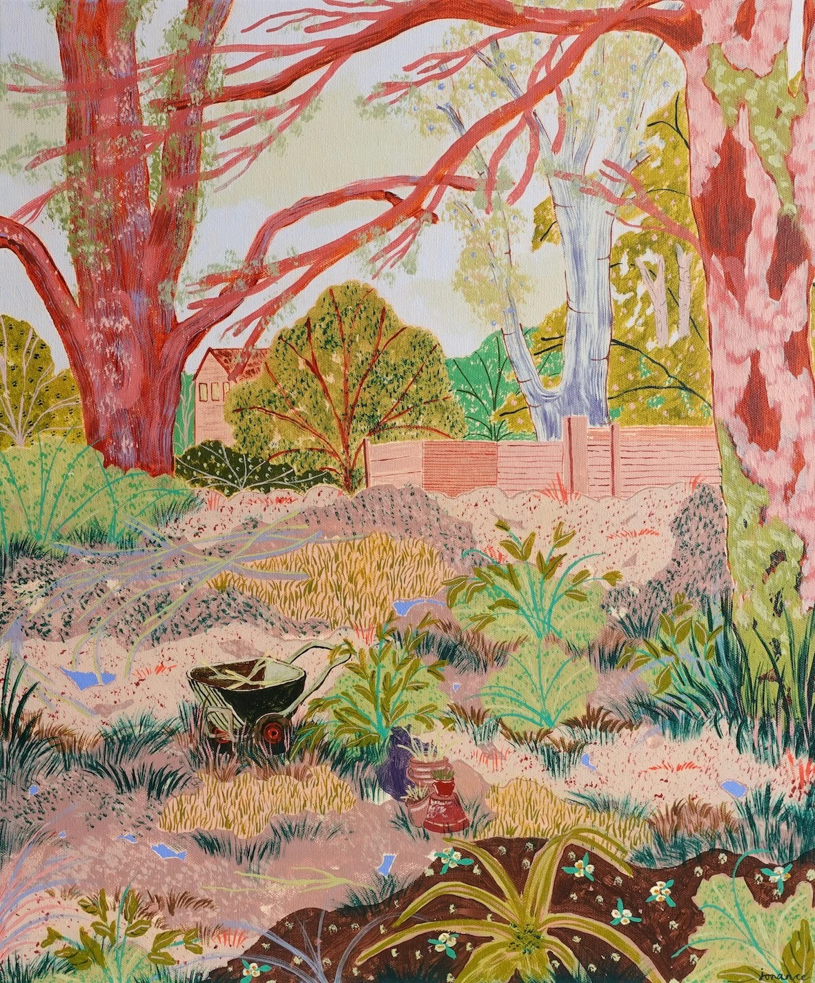 Lena - Jo Rance To Make a Garden Acrylic on canvas 60.5 x 50.5 cm ...