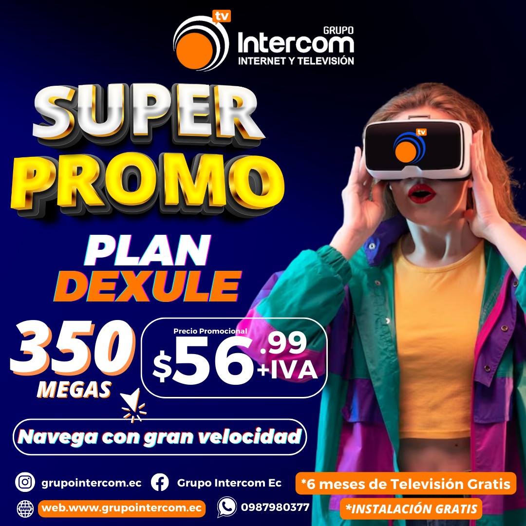 💪🌐 Con nuestro Plan Deluxe de 350... - Grupo Intercom Ec