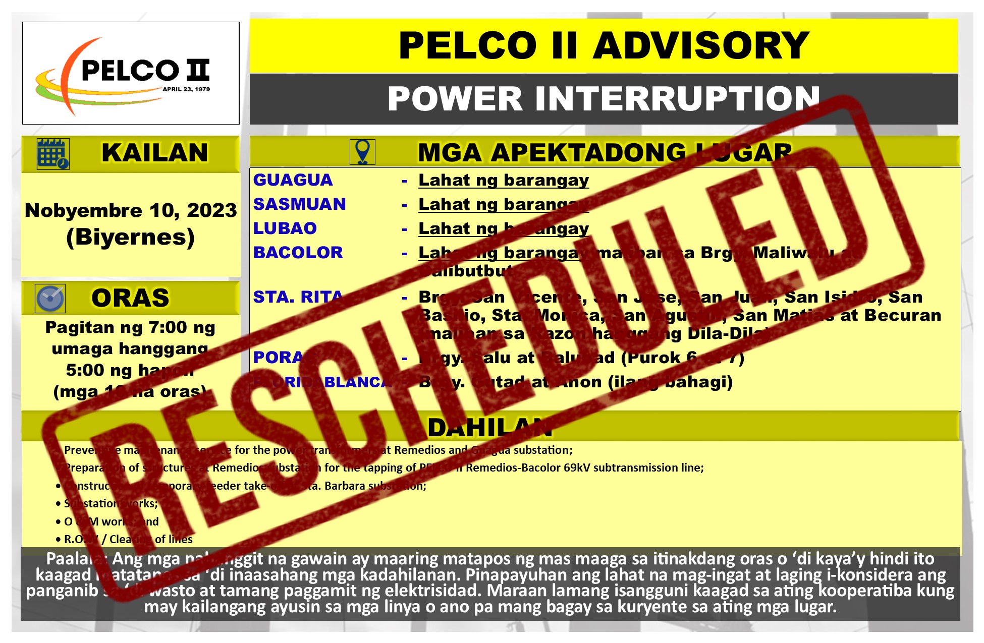 PAUNAWA... - PELCO II - Pampanga II Electric Cooperative, Inc. | Facebook