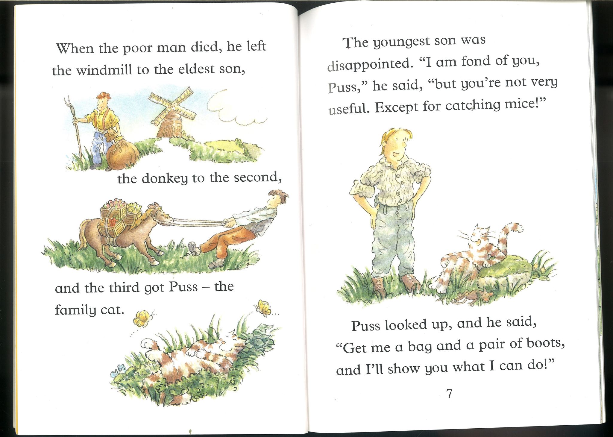 หัดอ่านปกอ่อน Puss in Boots- Puss in Boots wants the poor miller's son ...