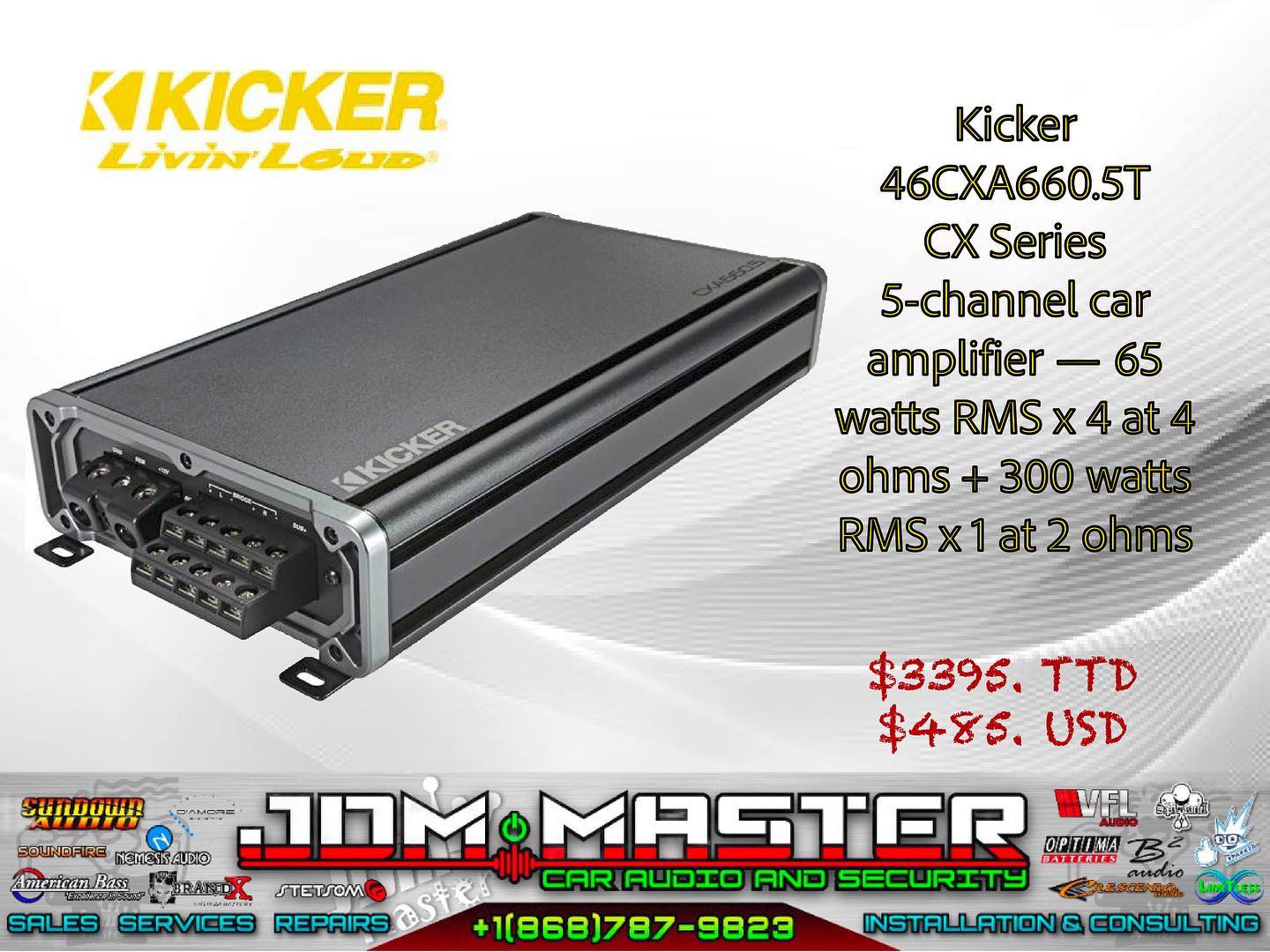 Kicker Audio 5ch Amplifier Available @jdmmaster_tt #kickeraudio