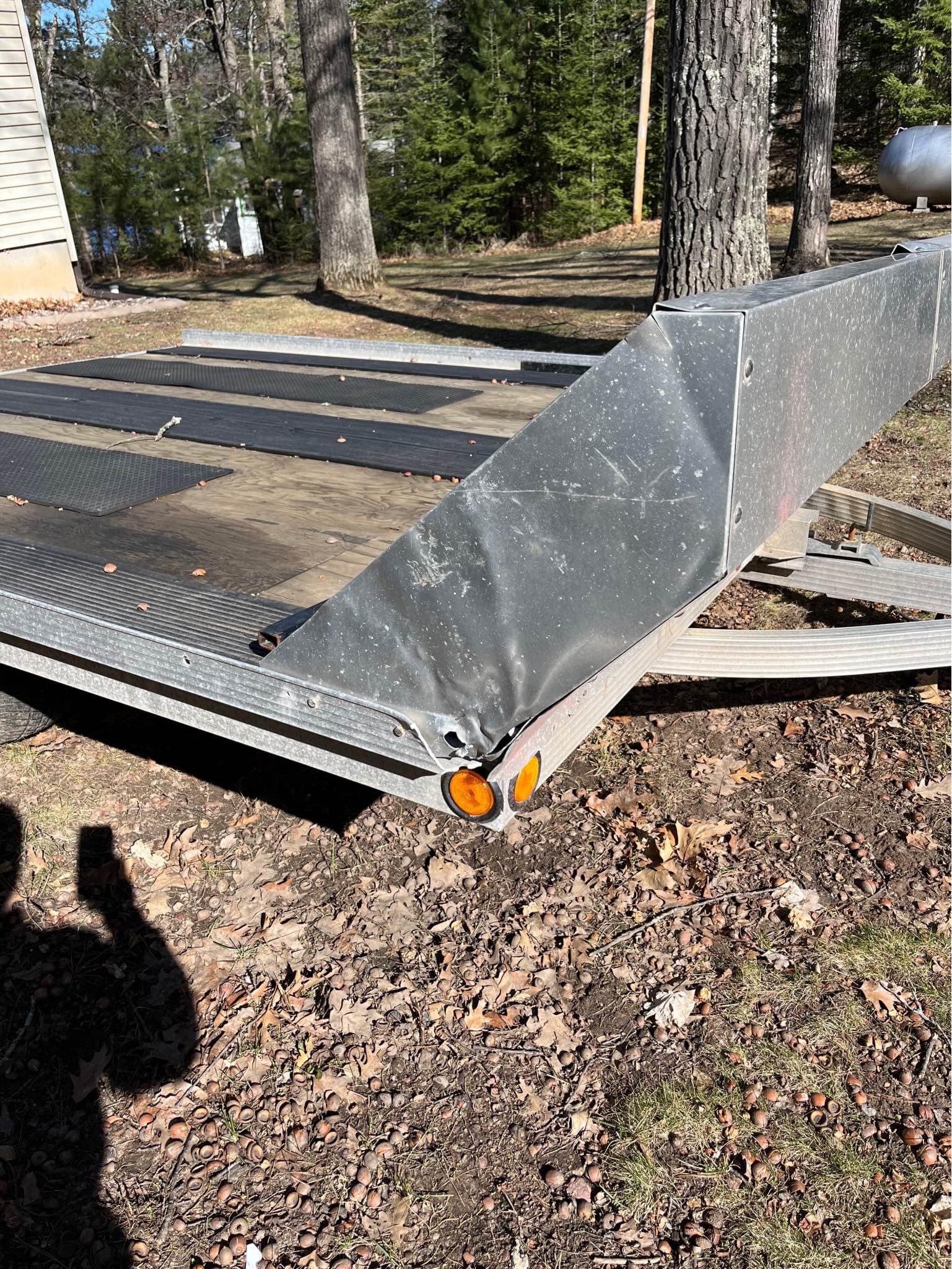 Homemade Salt Shield For Snowmobile Trailer