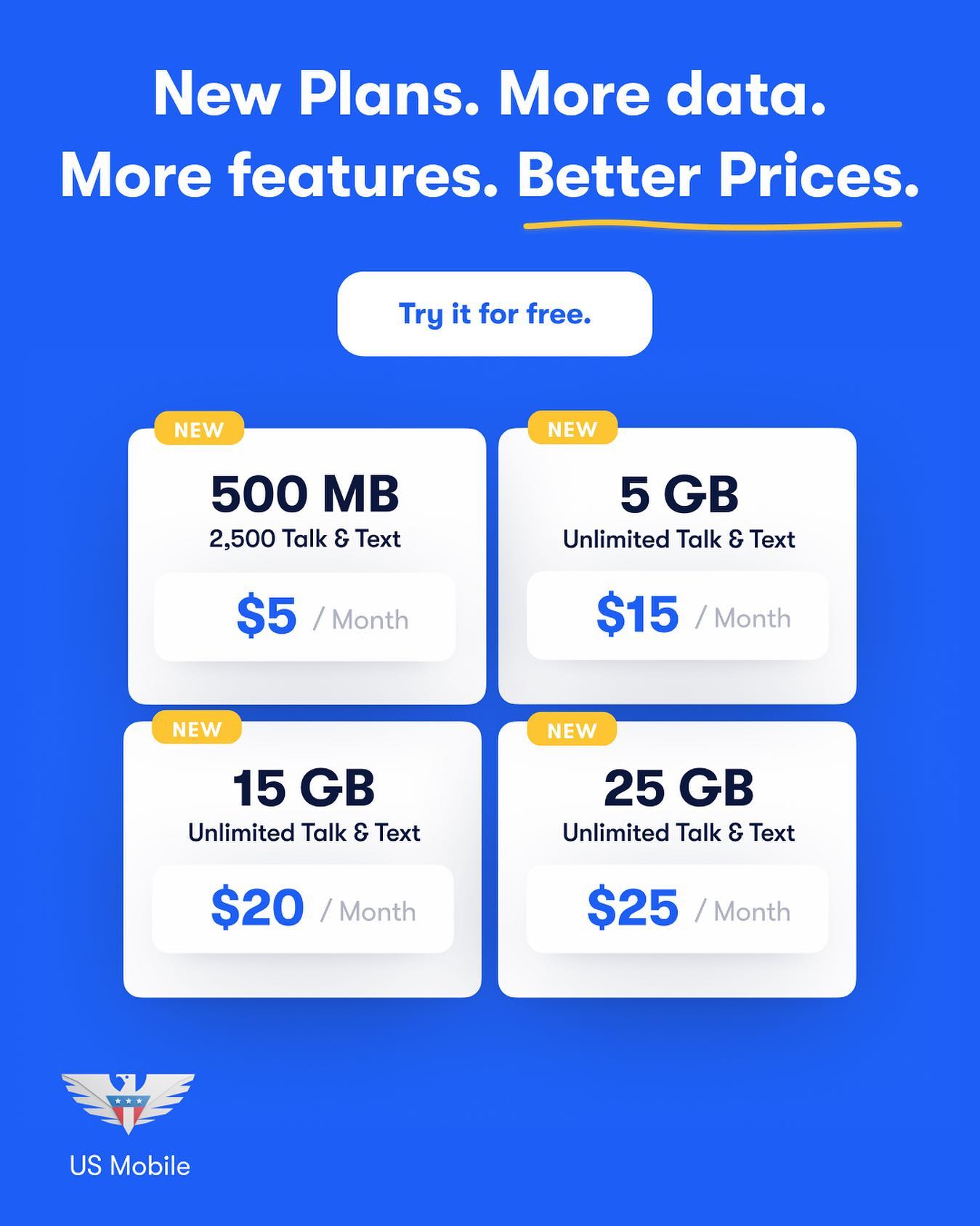 US Mobile - Today, we’re launching our smallest bundle... | Facebook