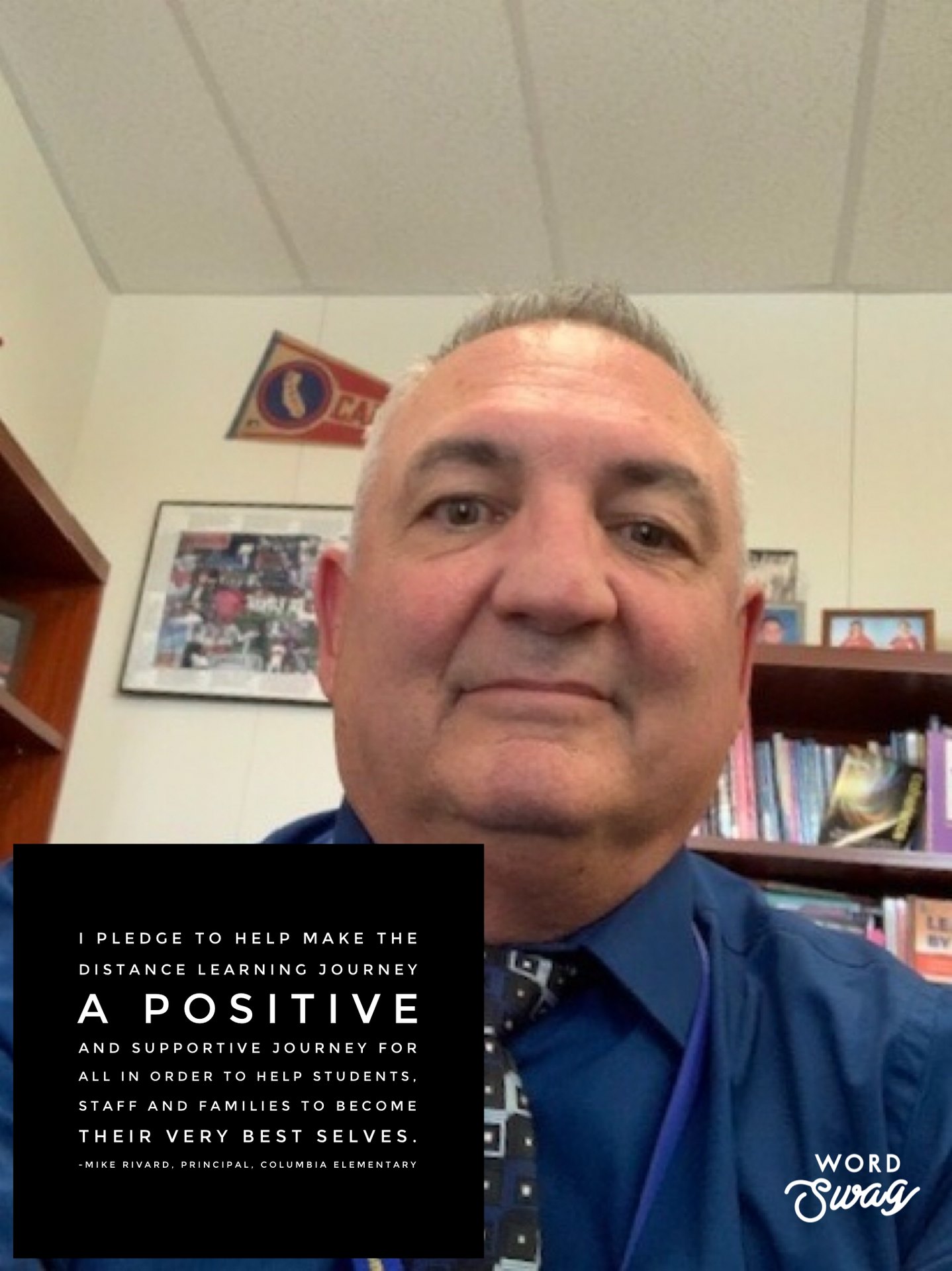 Fresno - Mike Rivard, Principal at Columbia Elementary pledges, 