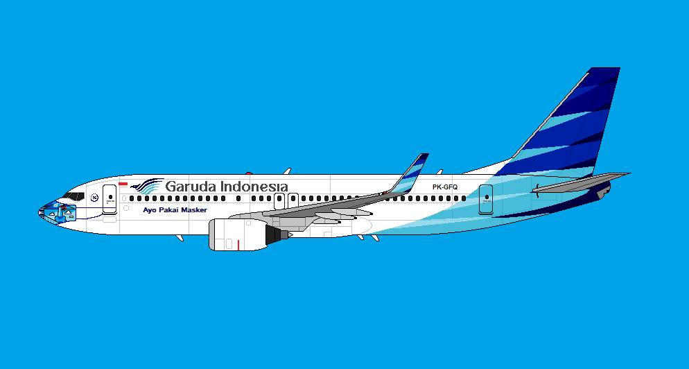 MASK: ON! Garuda Indonesia Boeing 777-300ER (PK-GIJ). SkyTeam More