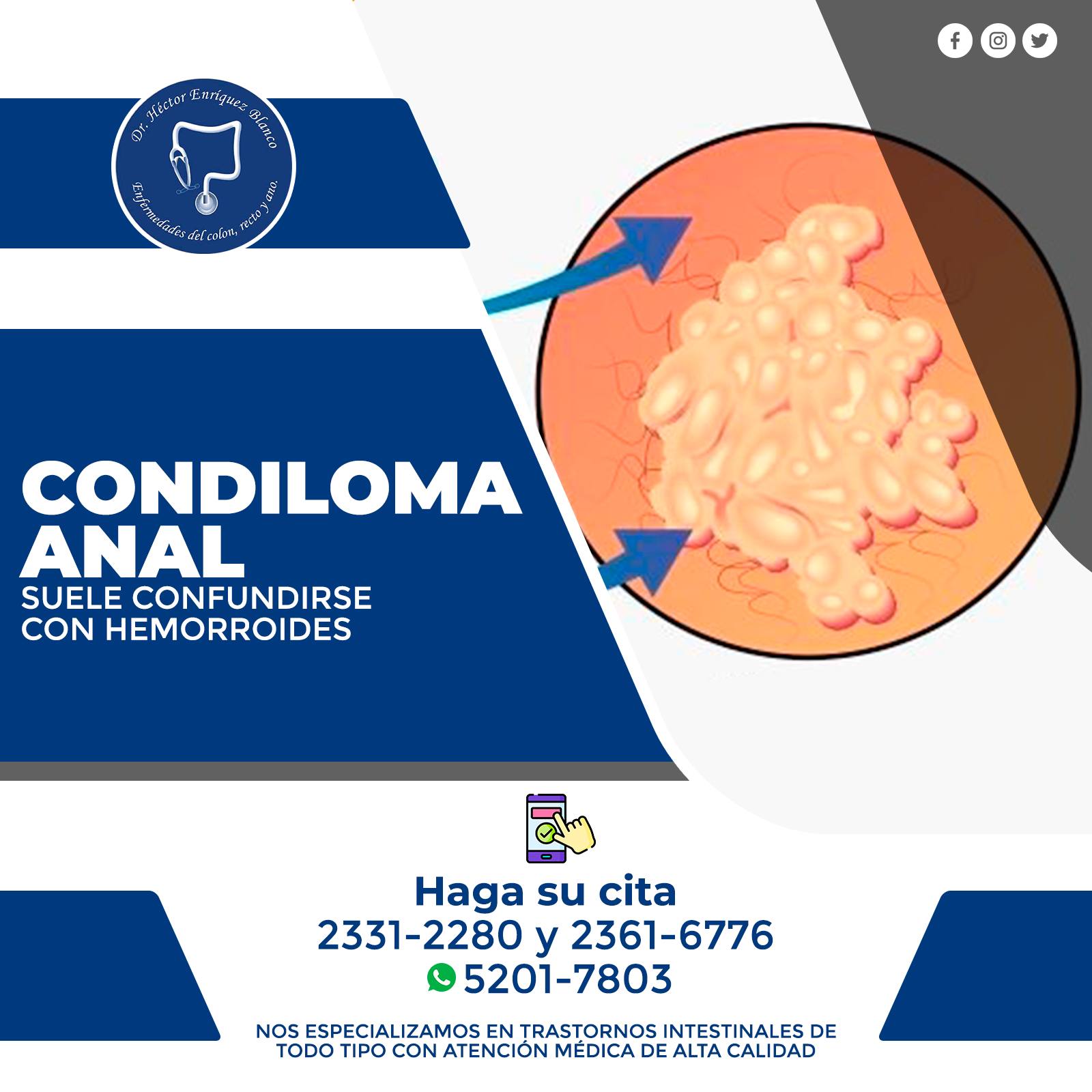 Condiloma anal , ocasionado... - Clínica Colon y Recto S,A.