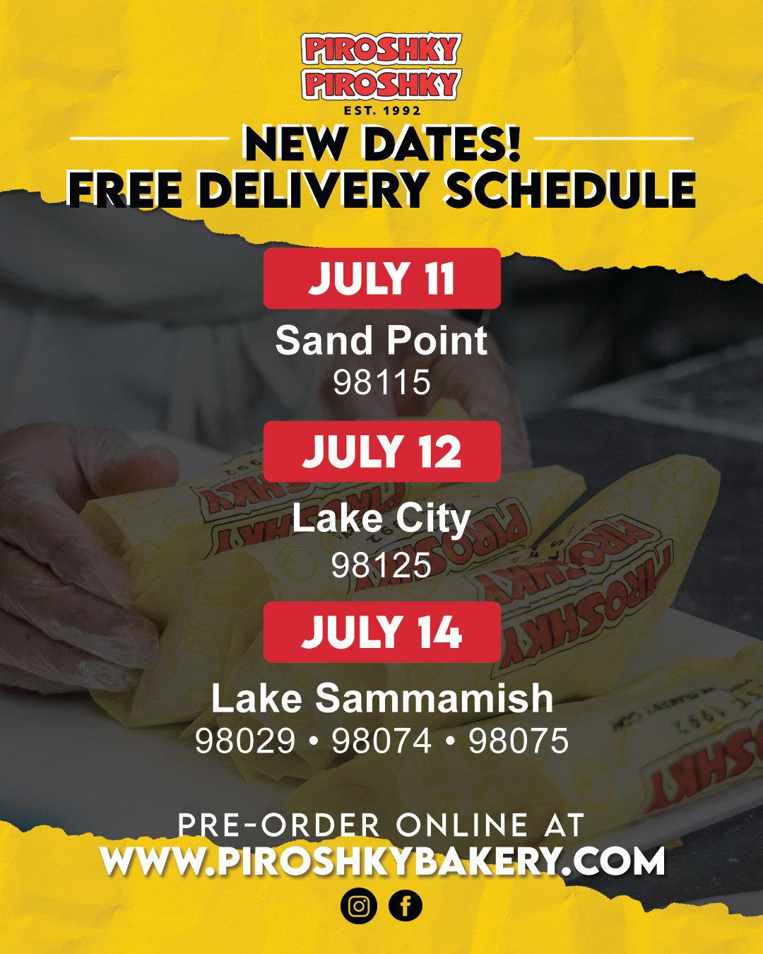 NEW DATES and NEW ITEMS from... - Piroshky Piroshky Bakery | Facebook