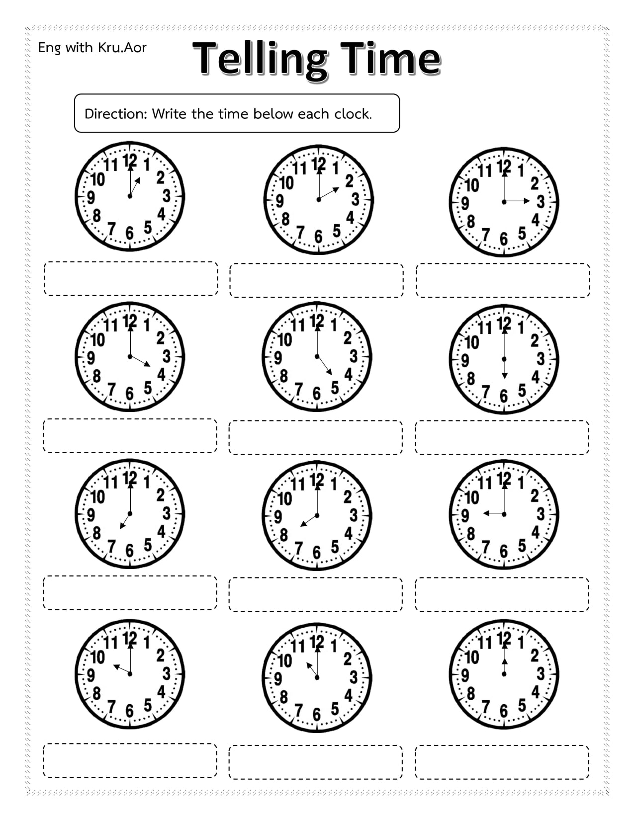 English Worksheet by Kru.Aor