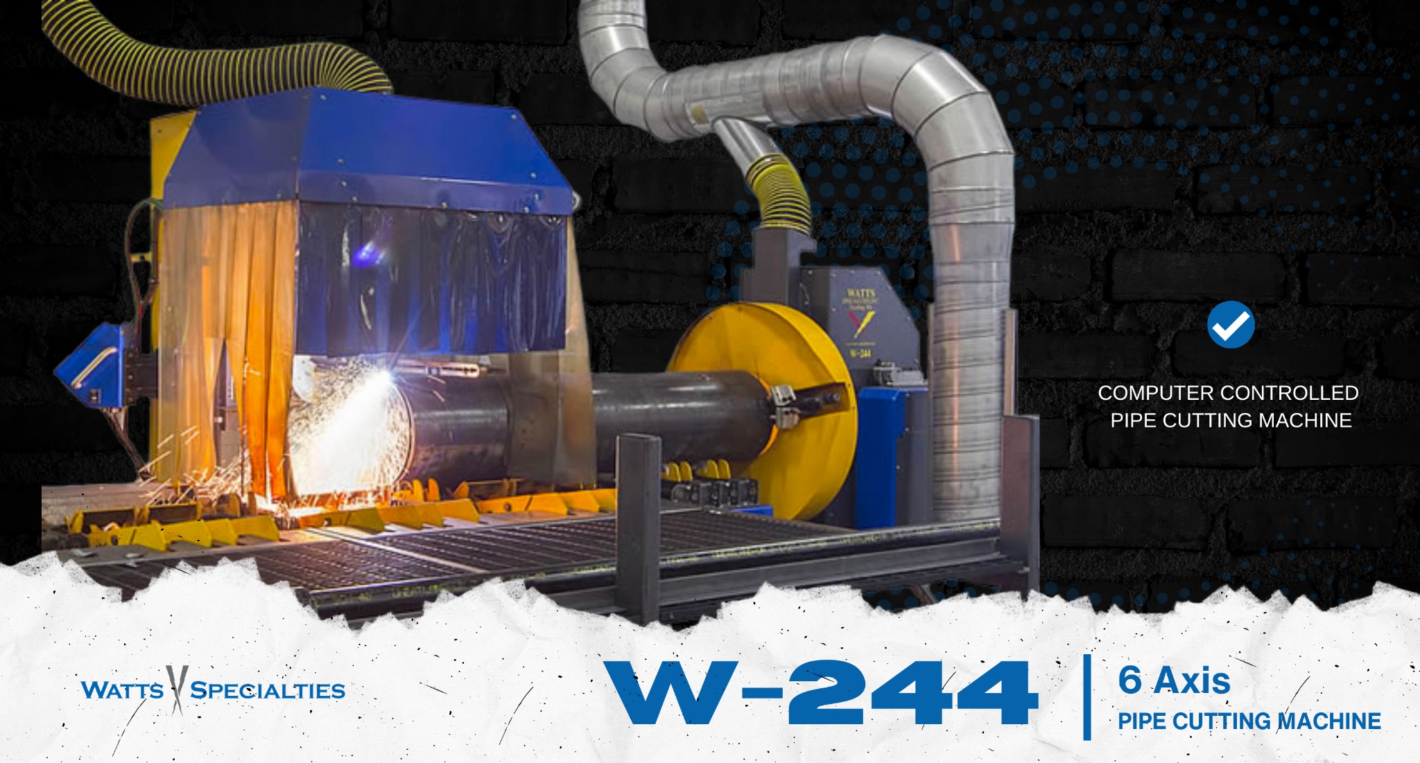 Watts Pipe Cutting Machine