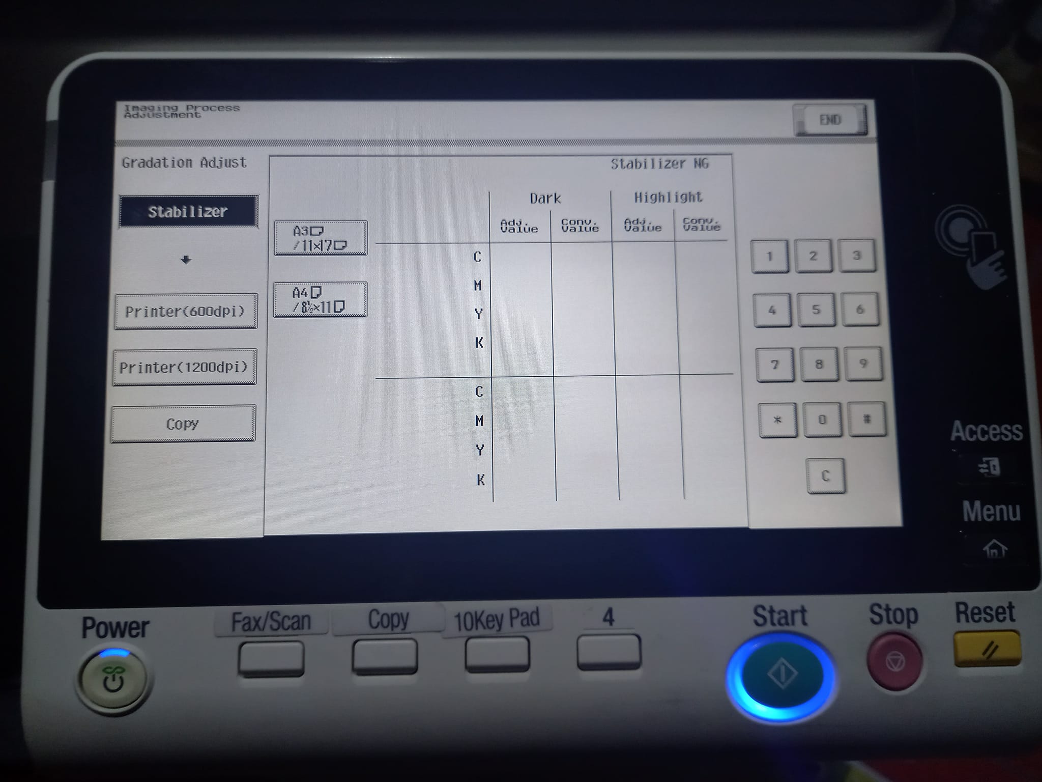 I nead some one helpe me. konica binolta bizhub c368 No Gradation