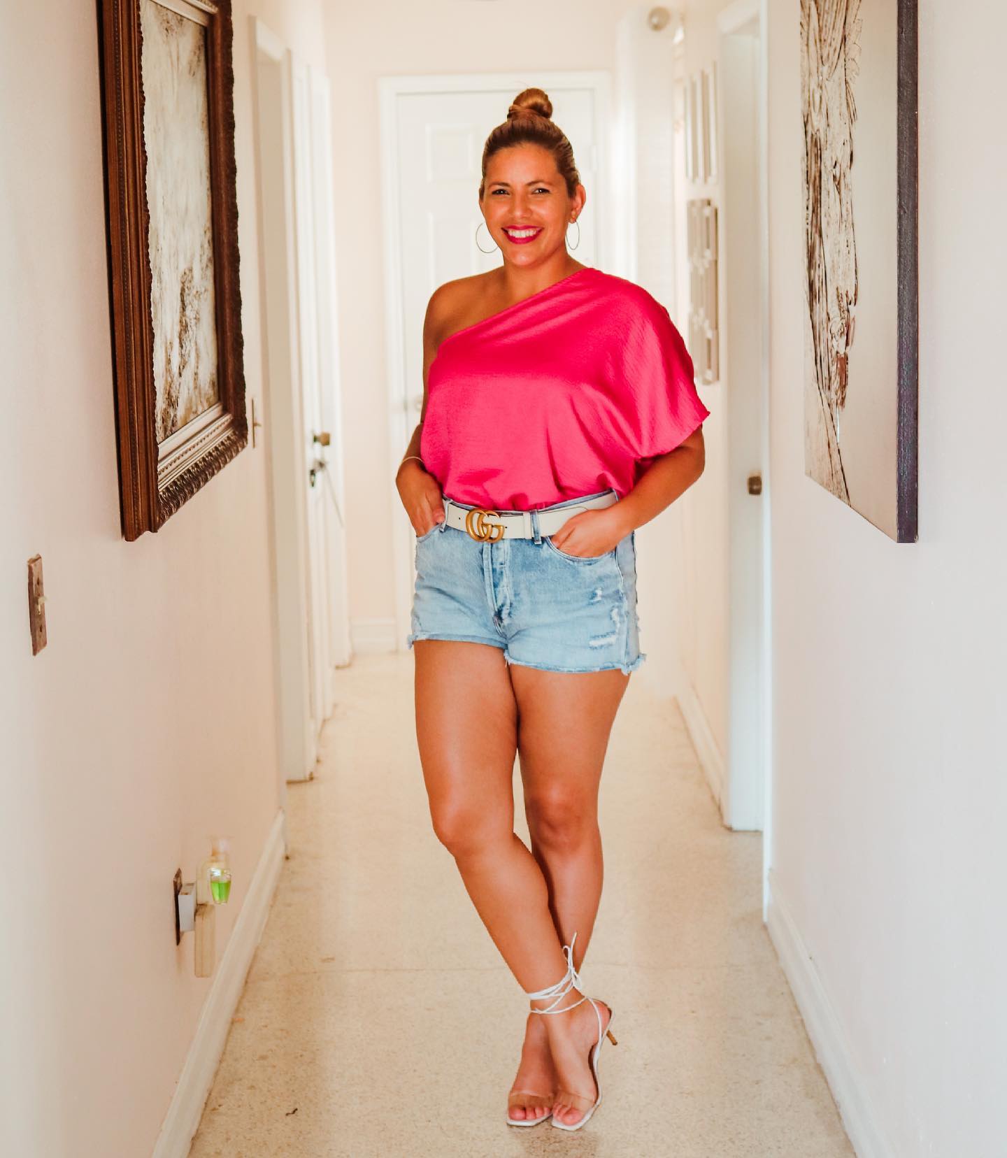 Shop Basic Gal - The Ruby top. One shoulder top with a...