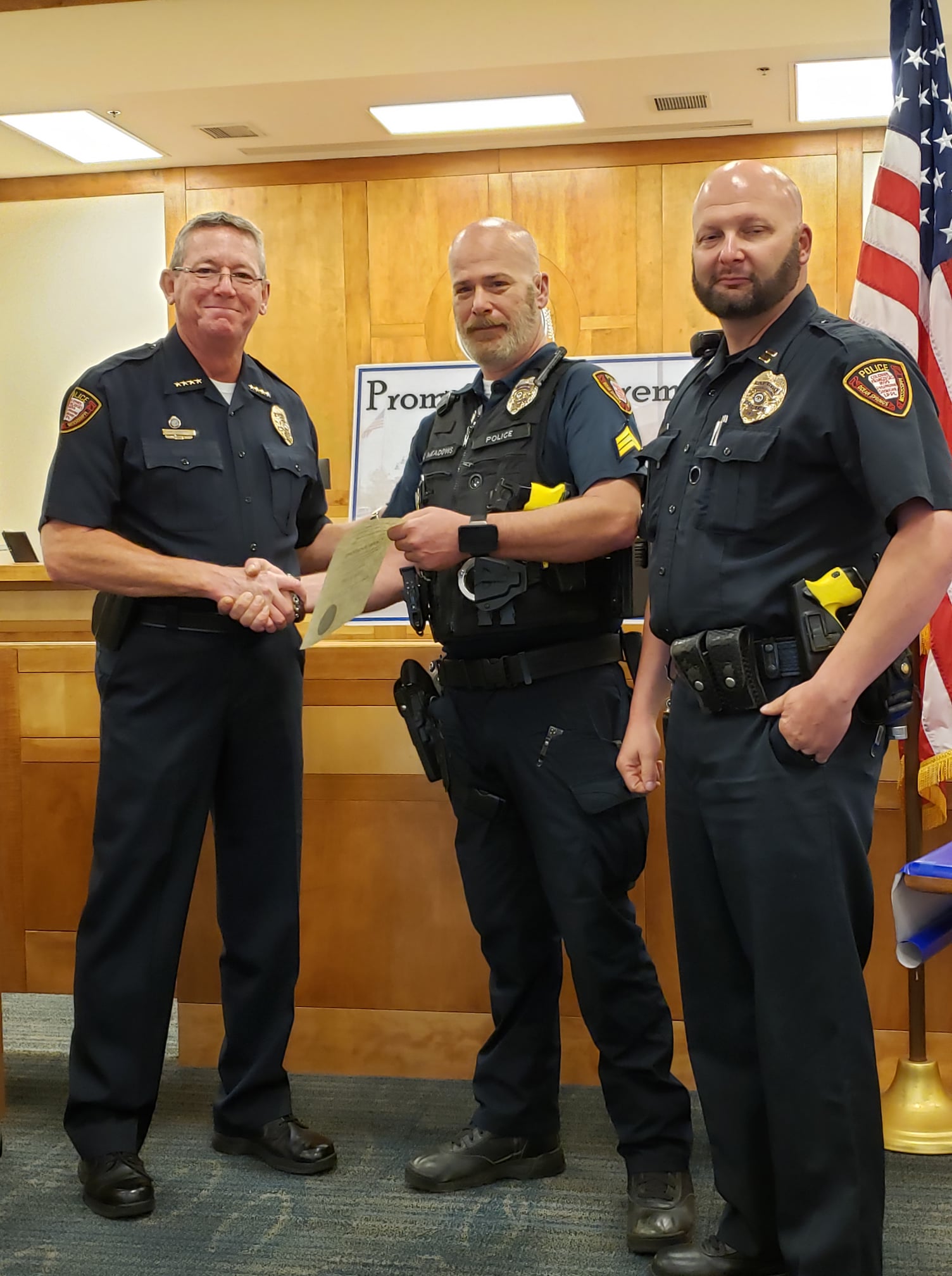 Ocean Springs Police Department's Promotional Ceremony. Congrats