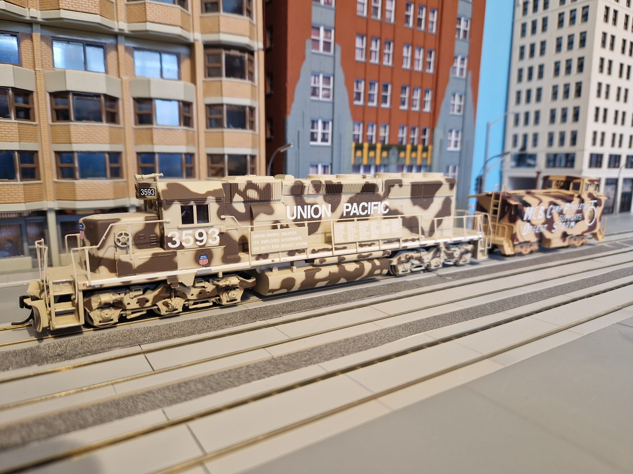 Union Pacific Desert Storm locomotive in HO scale