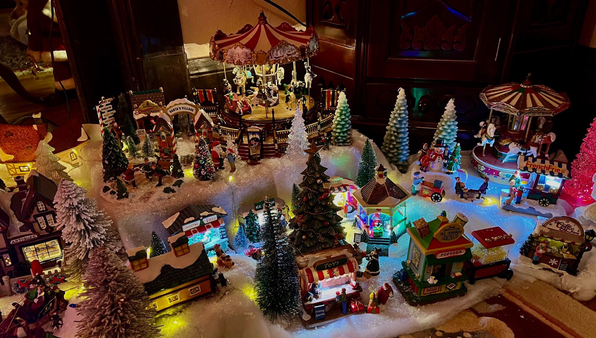 Christmas village displays from thrift stores