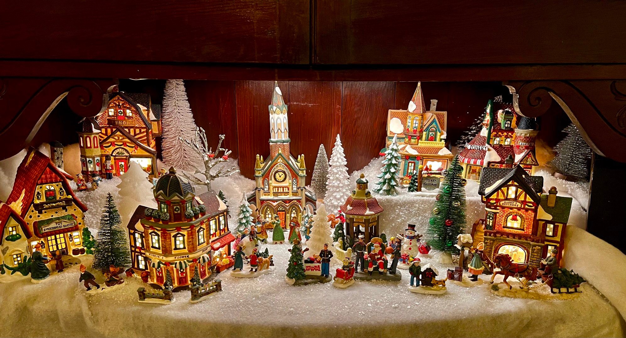 Christmas village displays from thrift stores