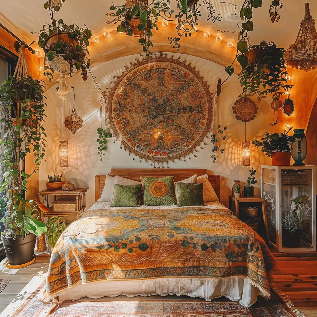 Boho - More ideas @ https://www.bohemianboho.com/boho-bedroom-plans ...