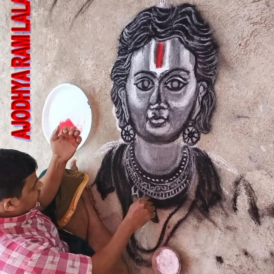 simple and single colour rangoli art #art #rangoli #easyrangolidesign # ...