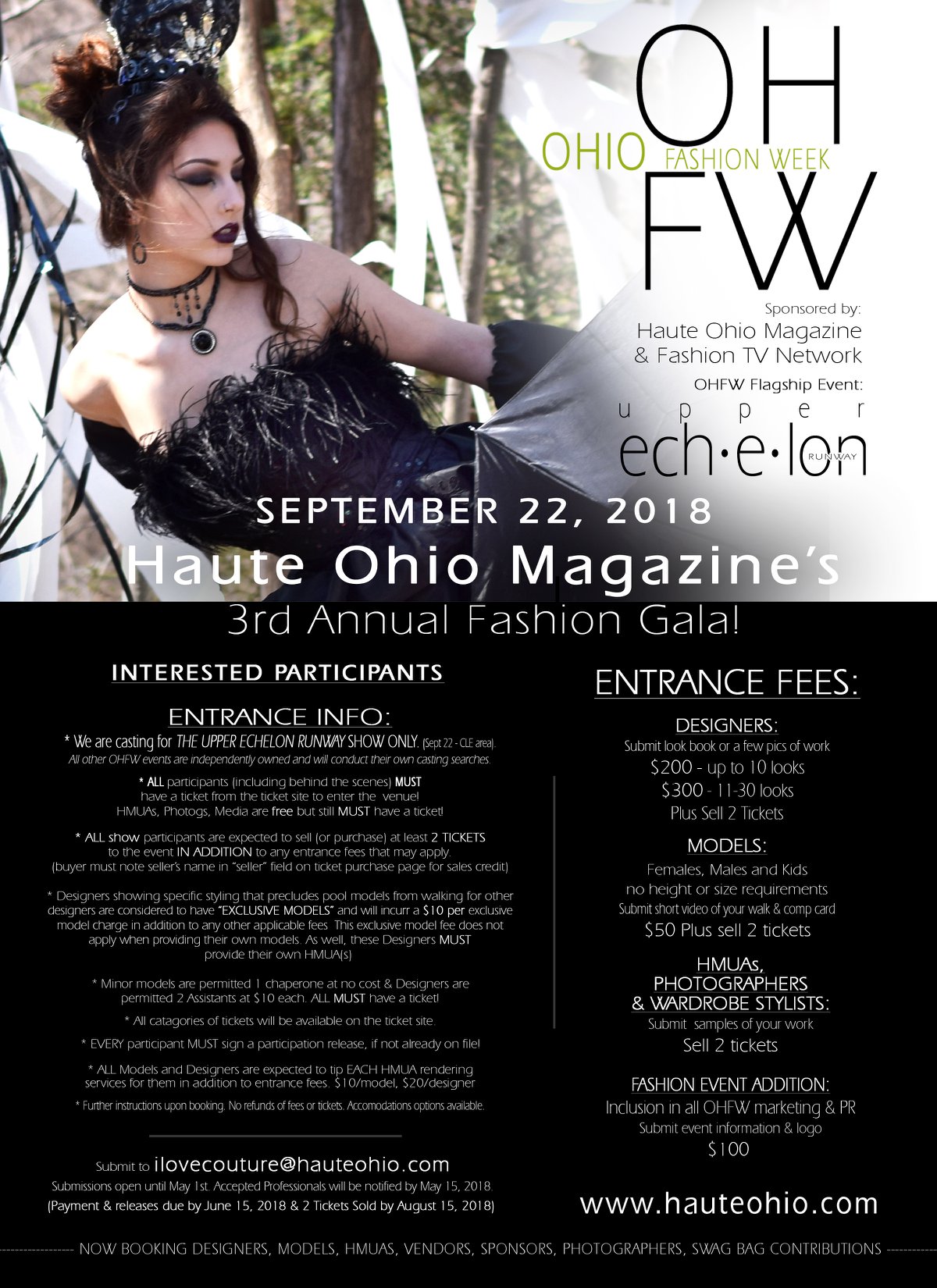 Submissions Open for OHFW 2018's... - Ohio Fashion Week | Facebook