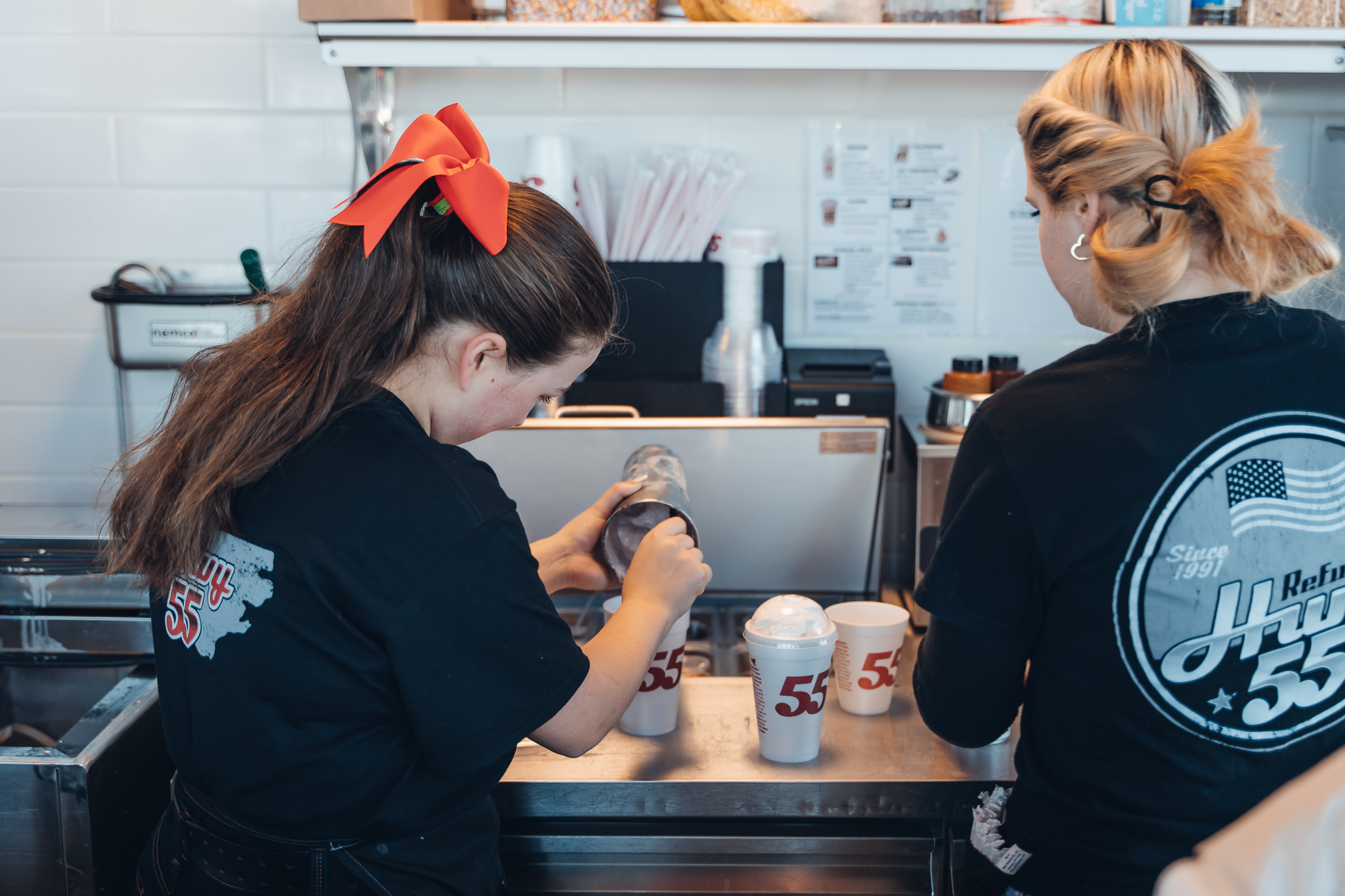 Hwy 55 Burgers Shakes & Fries - 👐 All hands on deck for making multiple ...