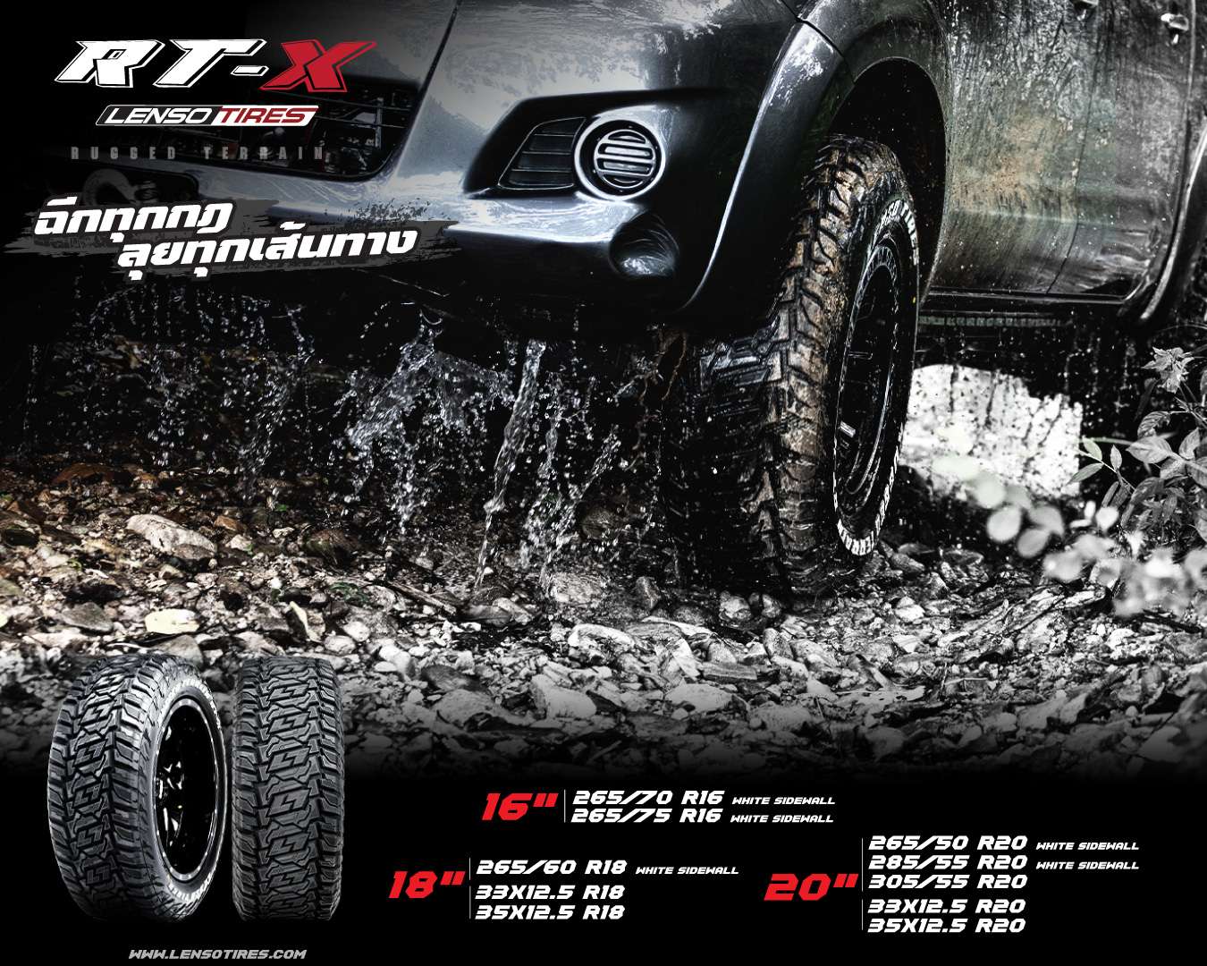 สเปคพร้อมตอบโจทย์สายออฟโร๊ด... - Lenso & Raiden Tires