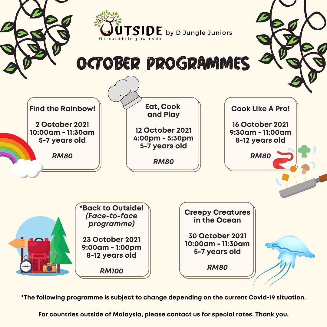 Outside - Our October programmes are packed with exciting...