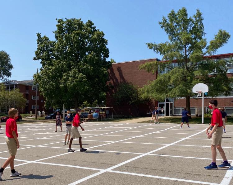 Our 8th graders play a socially... - Holy Cross School | Facebook