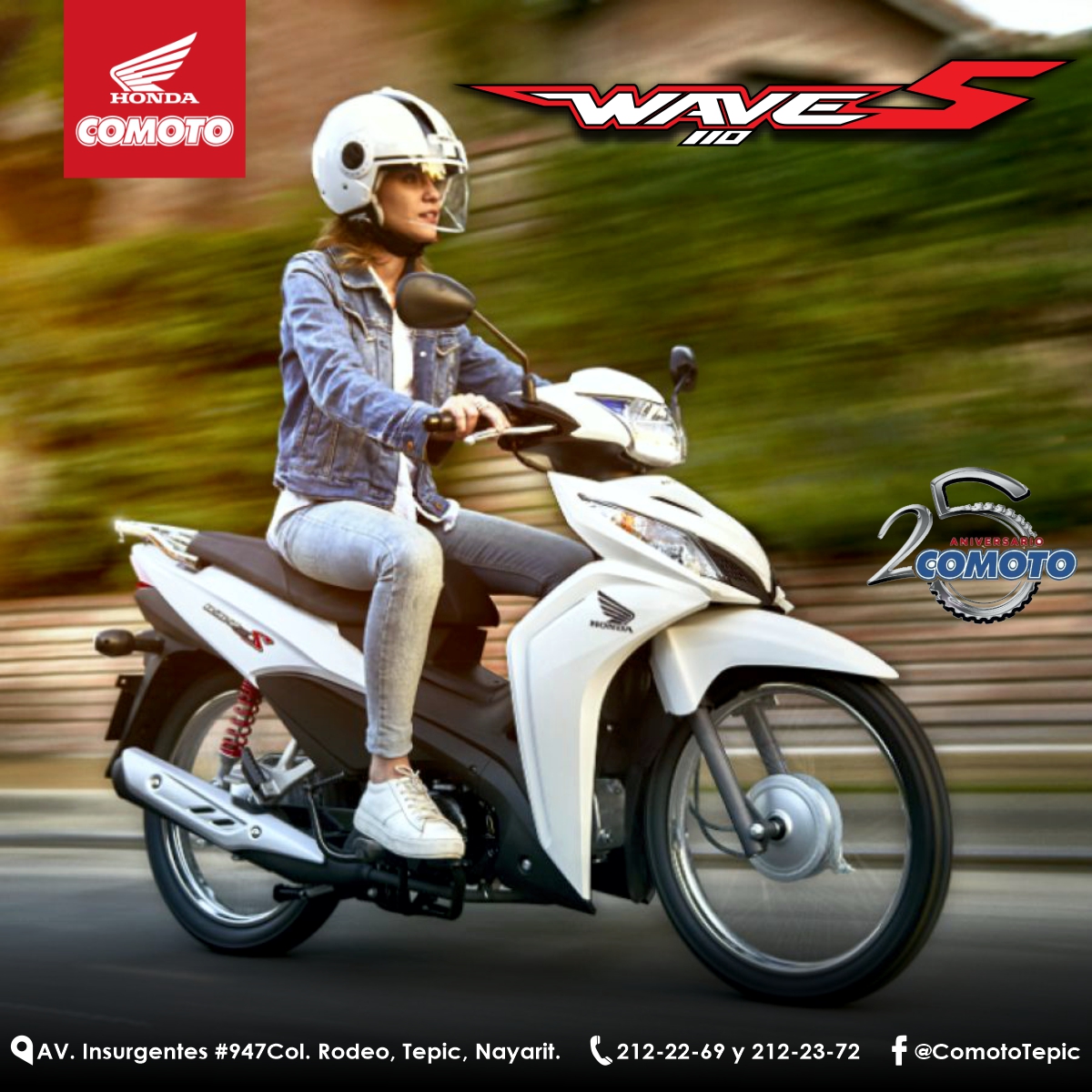 Ven por tu WAVE110 en tu color... - Honda Motos Comoto Tepic