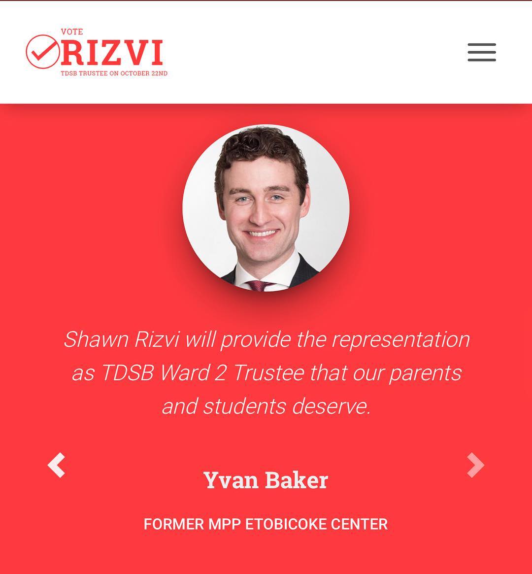 Shawn Rizvi for TDSB Etobicoke Ward 2 Trustee