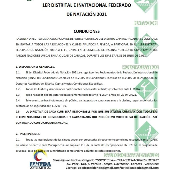 A continuación se transcribe... - Natacion de Venezuela