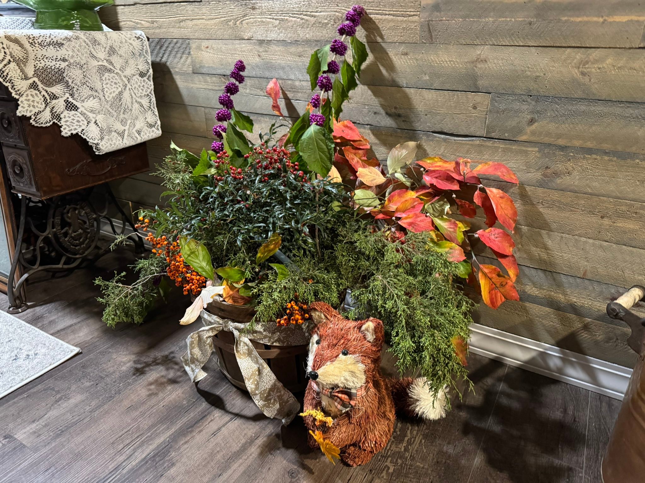Home Design and Decor | Homemade cedar garland and mixed local greens ...