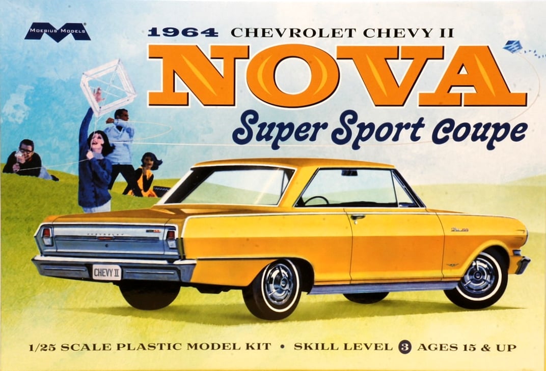 1964 Chevrolet Nova Super Sport coupe model by Moebius Models
