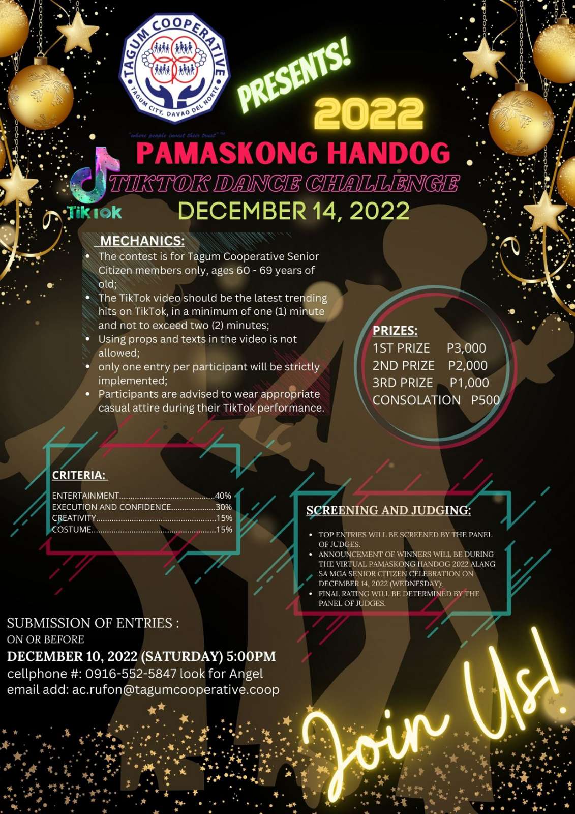 We are still accepting entries for... - Tagum Cooperative | Facebook