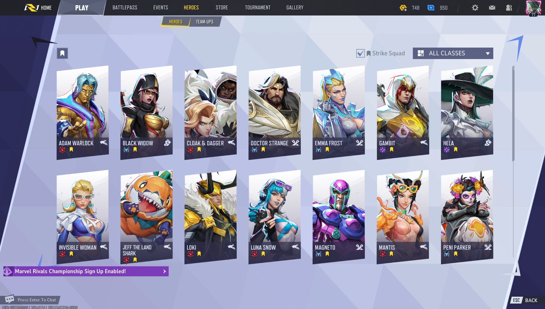 Marvel Rivals | My lords and other characters I've been trying to play ...