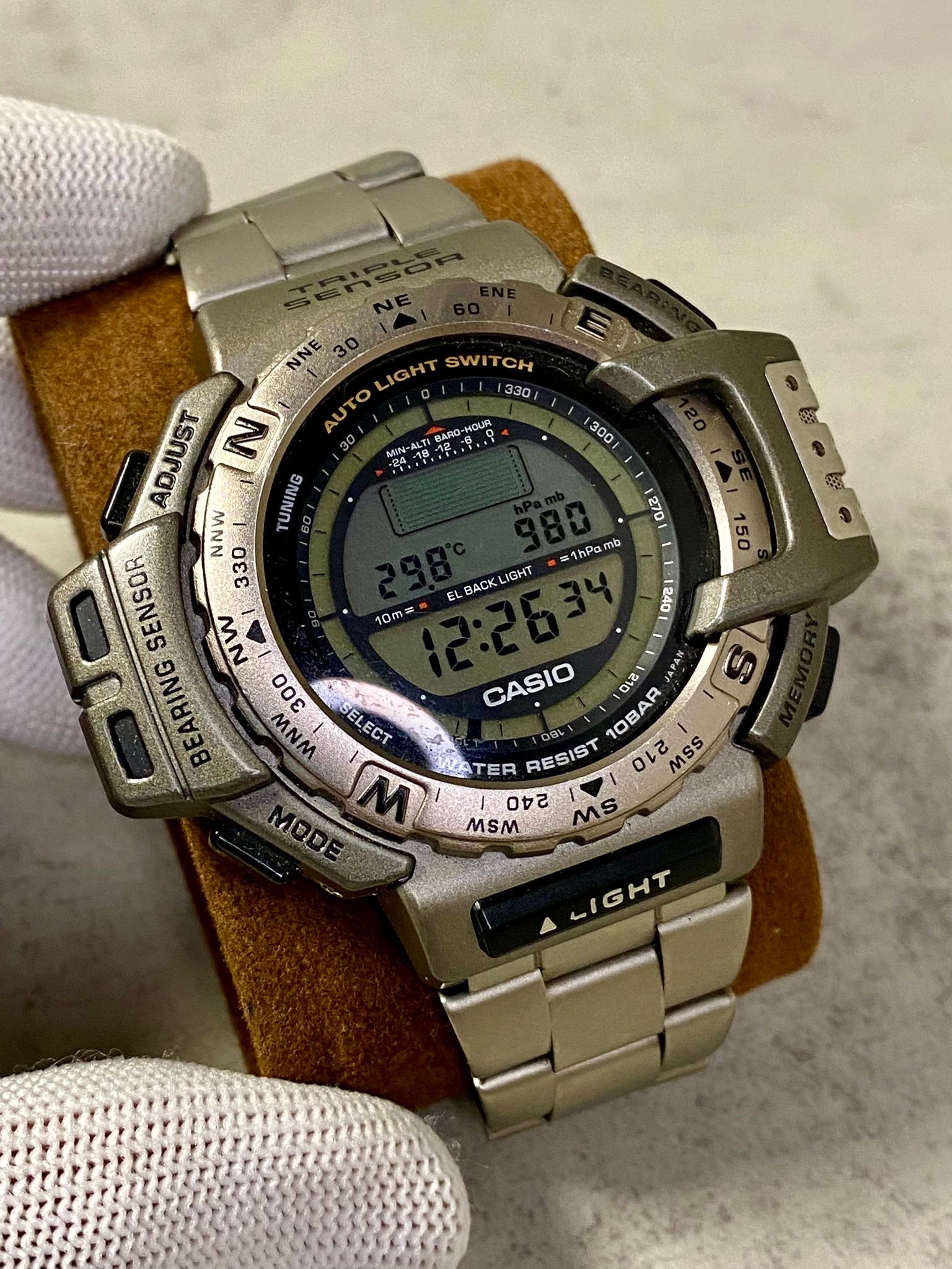 Vintage Casio PR-T411 titanium watch for sale