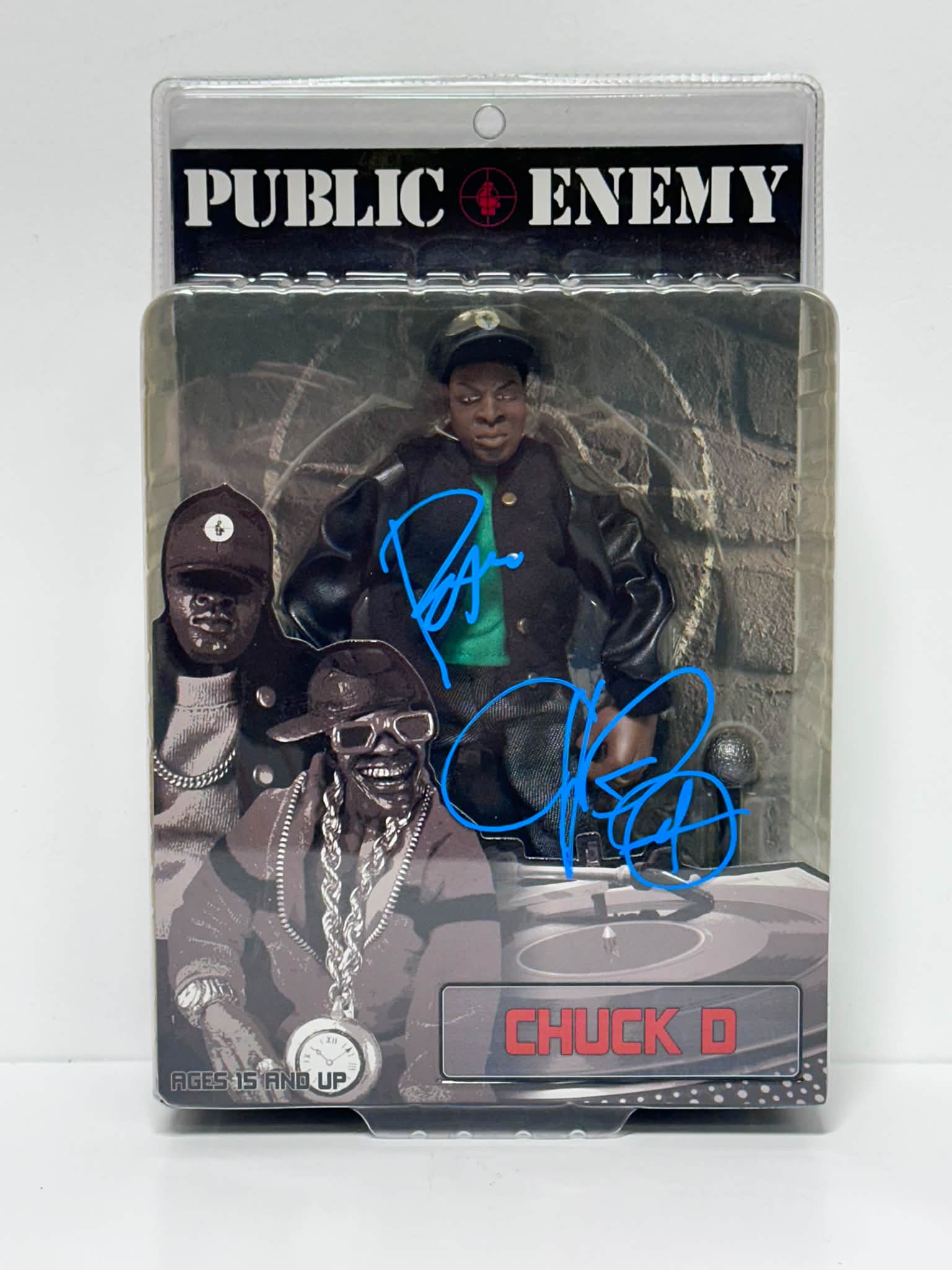 Public Enemy Signed Vintage Mezco Toys Figure Set by Chuck D and