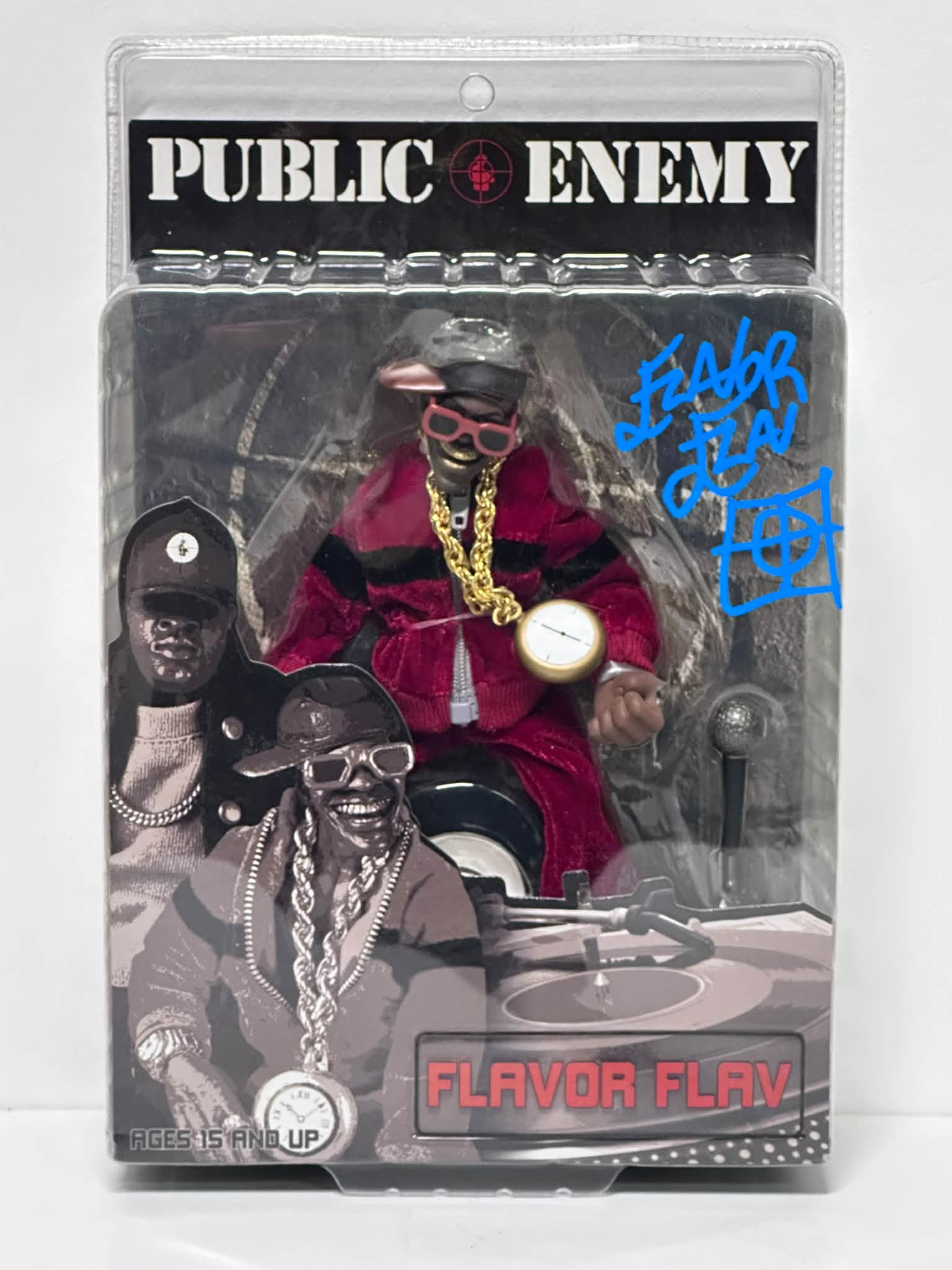 Public Enemy Signed Vintage Mezco Toys Figure Set by Chuck D and