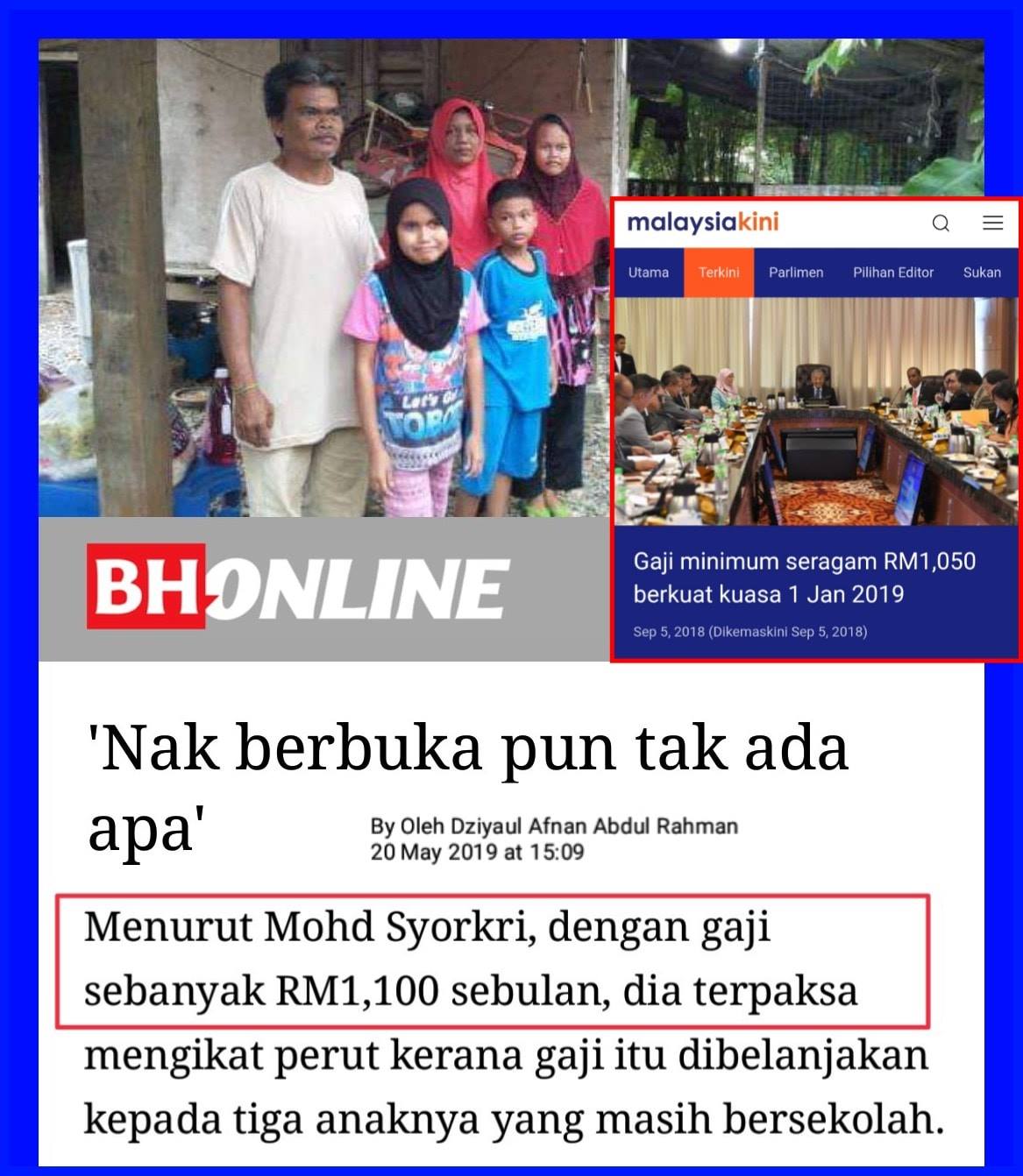 Tun Carlos Dalam Malaysia Baru Ni Siapa Kata Gaji Rm1050 Tu Cukup Minyak Mahal Harga Barang Tiap2 Hari Naik Kos Sara Hidup Naik Keluarga Ni Walaupun Tinggal Di Perlis Gaji Rm1100