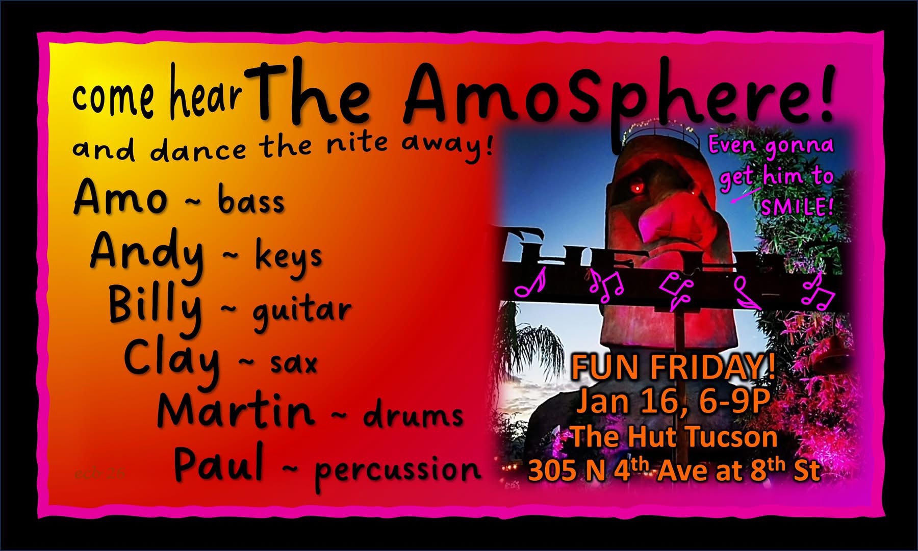 THE AMOSPHERE! ROCKIN’ THE HUT! 🩷🎶 ️
