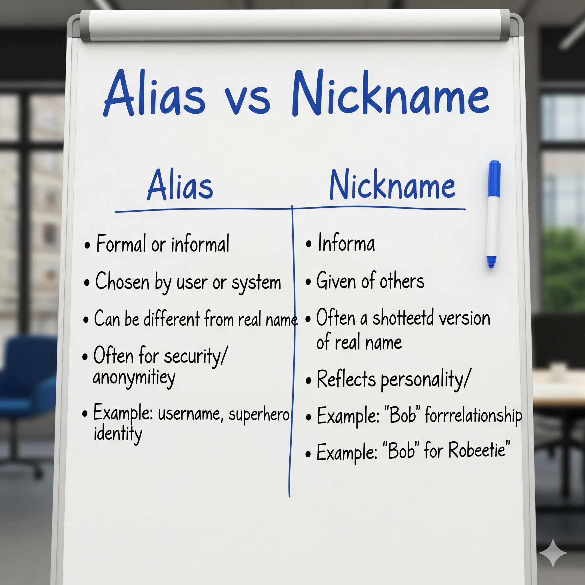 Alias vs. Nickname 🔹 Alias A... - Sodeeq Adekunle Kareem | Facebook