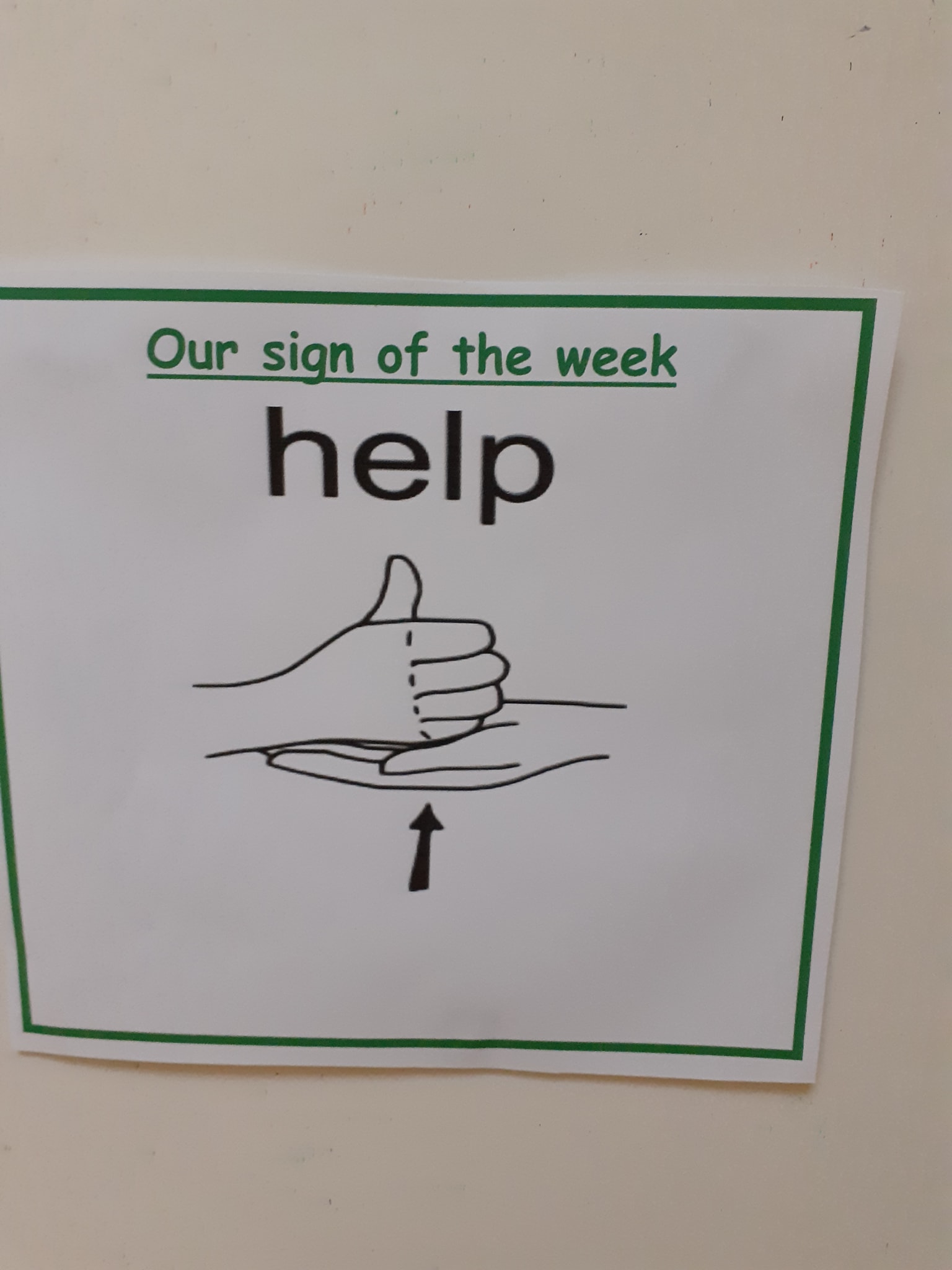 Our sign of the week. - Jack in the Box Preschool