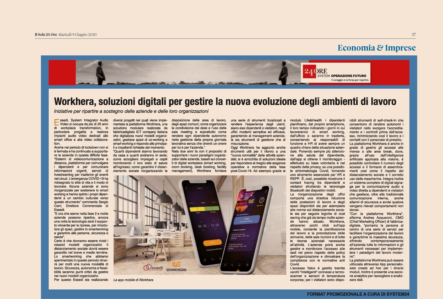 Le nostre soluzioni Workhera su Il Sole... - fabbricadigitale | Facebook
