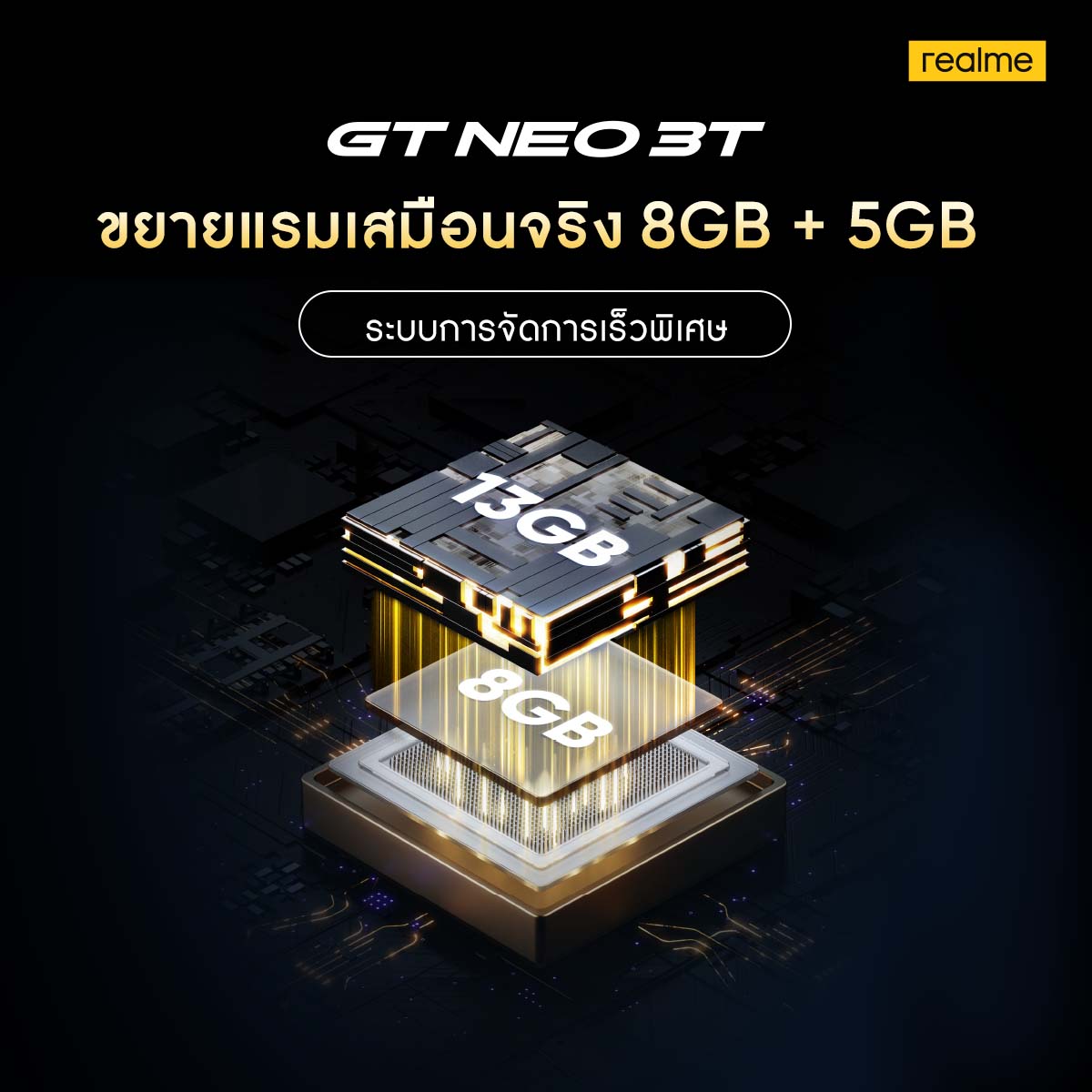 realme - 📲 สมรรถนะที่สั่งได้ realme GT NEO 3T 🟨 กับ 🔲... | Facebook