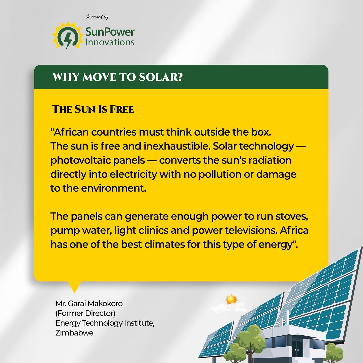 SunPower Innovations - ☀️Why move to Solar? ☀️ . Why pay for ...
