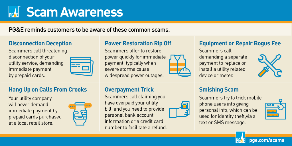 Pacific - Scam Alert: PG&E customers are reporting phone scams with ...
