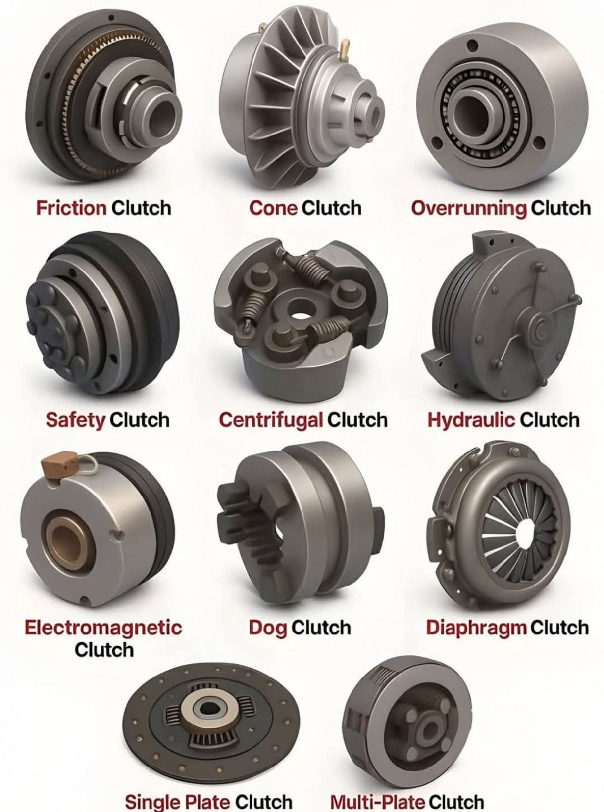 Mechanical Parts Knowledge | Multi-Plate Single various types of ...