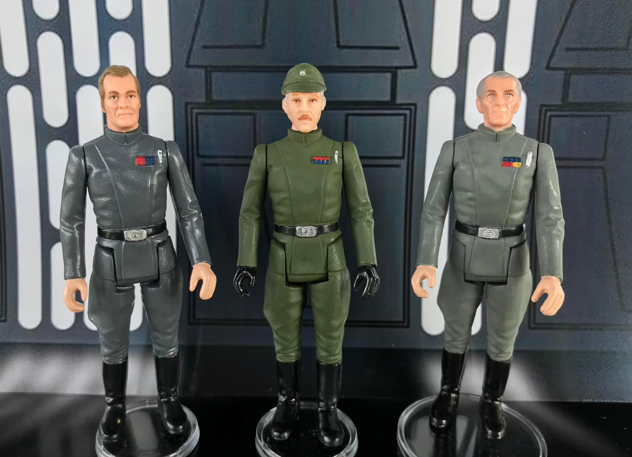 Vintage Star Wars customs of Grand Moff Tarkin and Imperial admirals