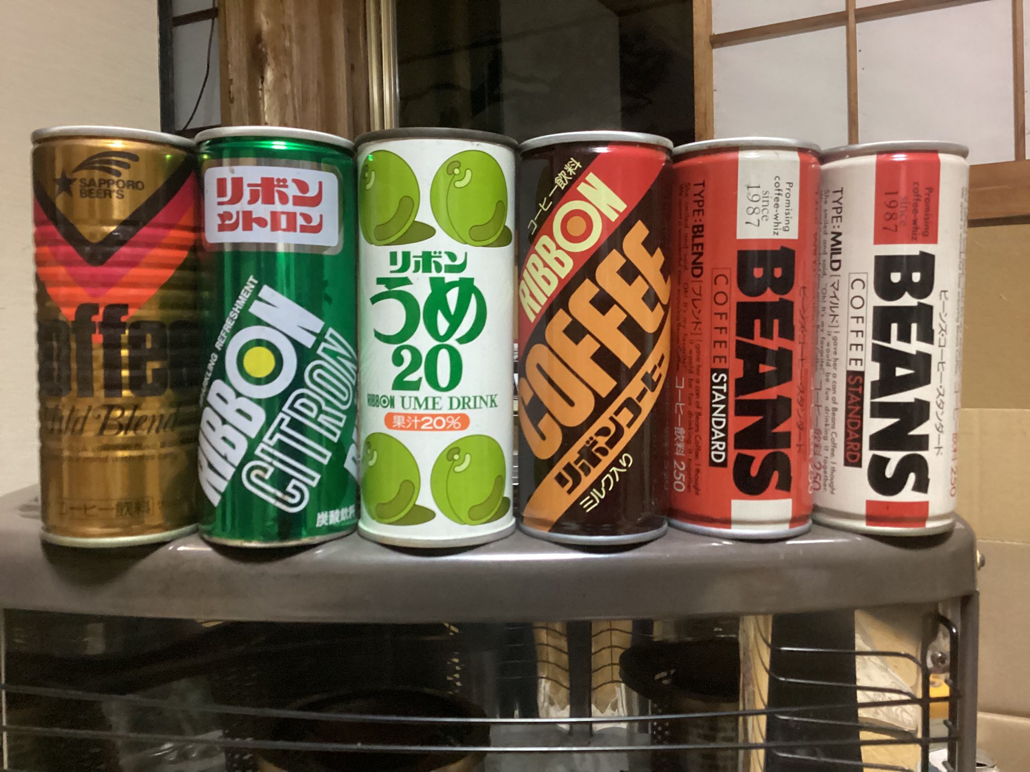 昭和50年代に発売されたサッポロビールのリボンうめ20の缶、ヤフオクで