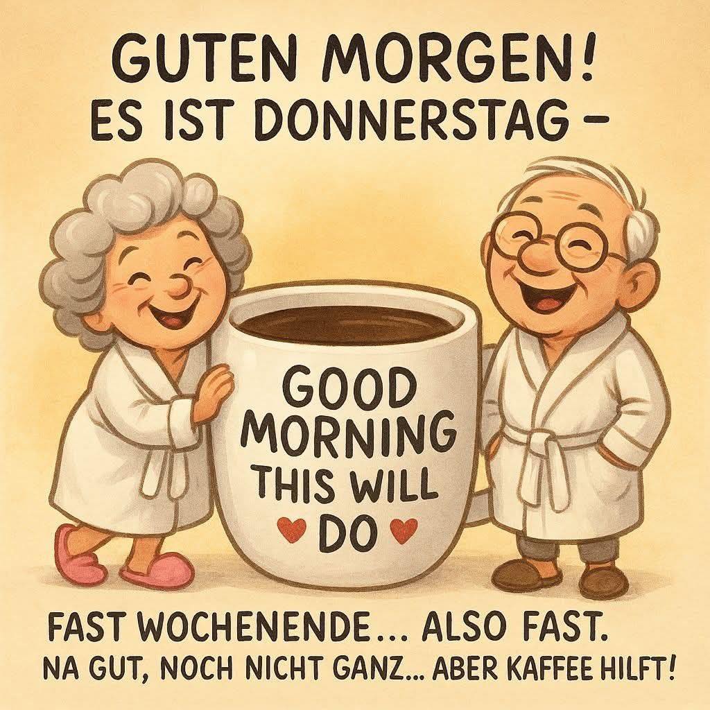 Lustige Schnen Donnerstag Kaffee