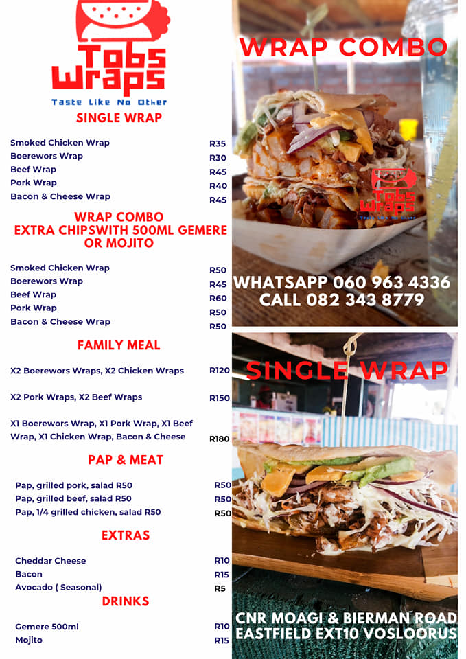 Tobs Wraps - The best homemade wraps are found in...